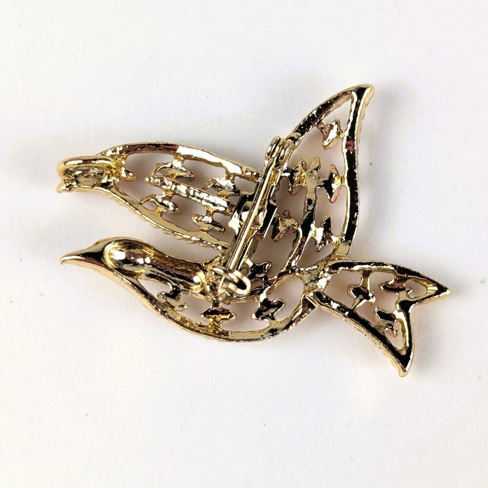 Vintage Gold-Tone Dove Brooch - Picture 3 of 3